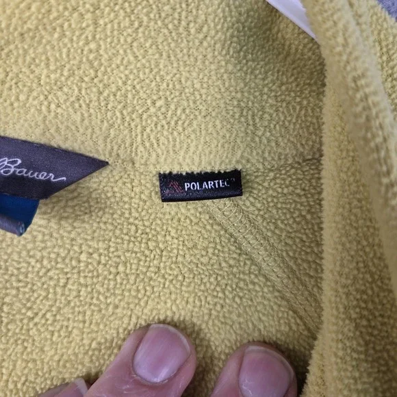 Eddie Bauer First Ascent Jacket Womens Tall Medium Lime Green Polartec Full Zip - Picture 9 of 9